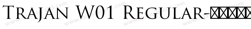 Trajan W01 Regular字体转换